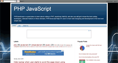 Desktop Screenshot of phpjavascript.com